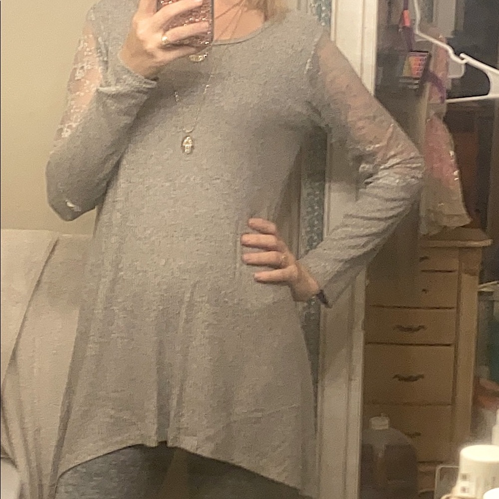 Heather Gray Tunic top - Picture 5 of 10